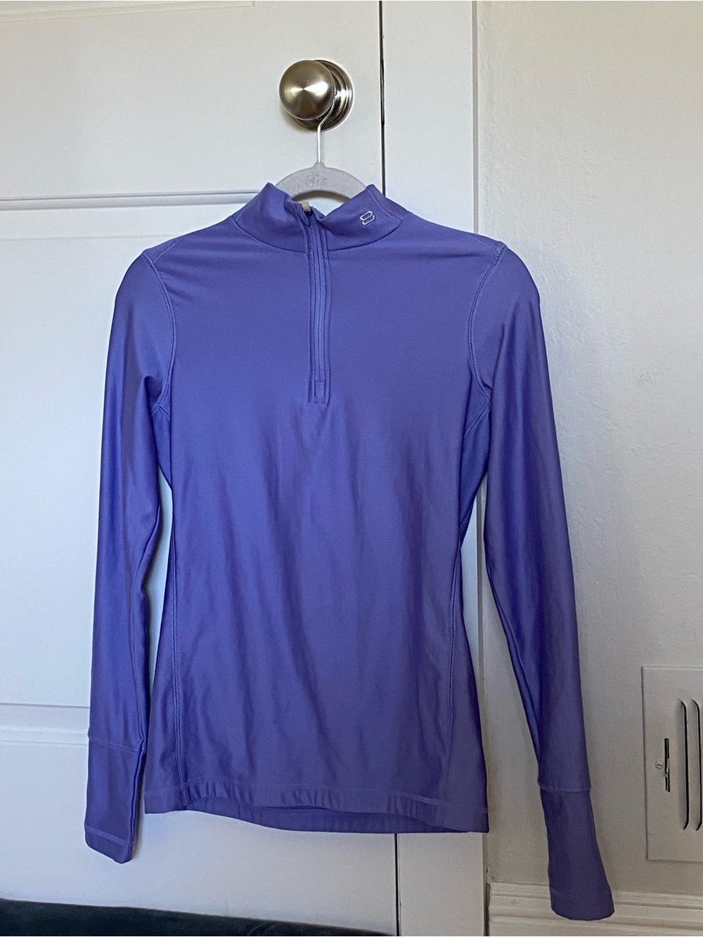 Purple Quarter Zip Active Top